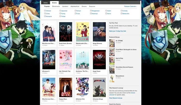 Does Crunchyroll Have Asian Dramas?