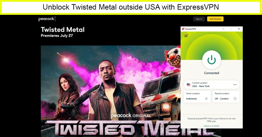 Watch Twisted Metal outside USA on Peacock with ExpressVPN