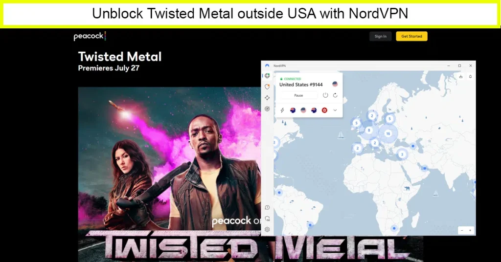 Watch Twisted Metal outside USA on Peacock with NordVPN