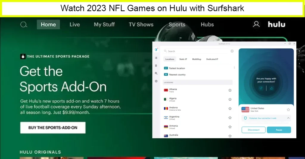 Watch 2023 NFL Preseason Games outside USA on Hulu with Surfshark